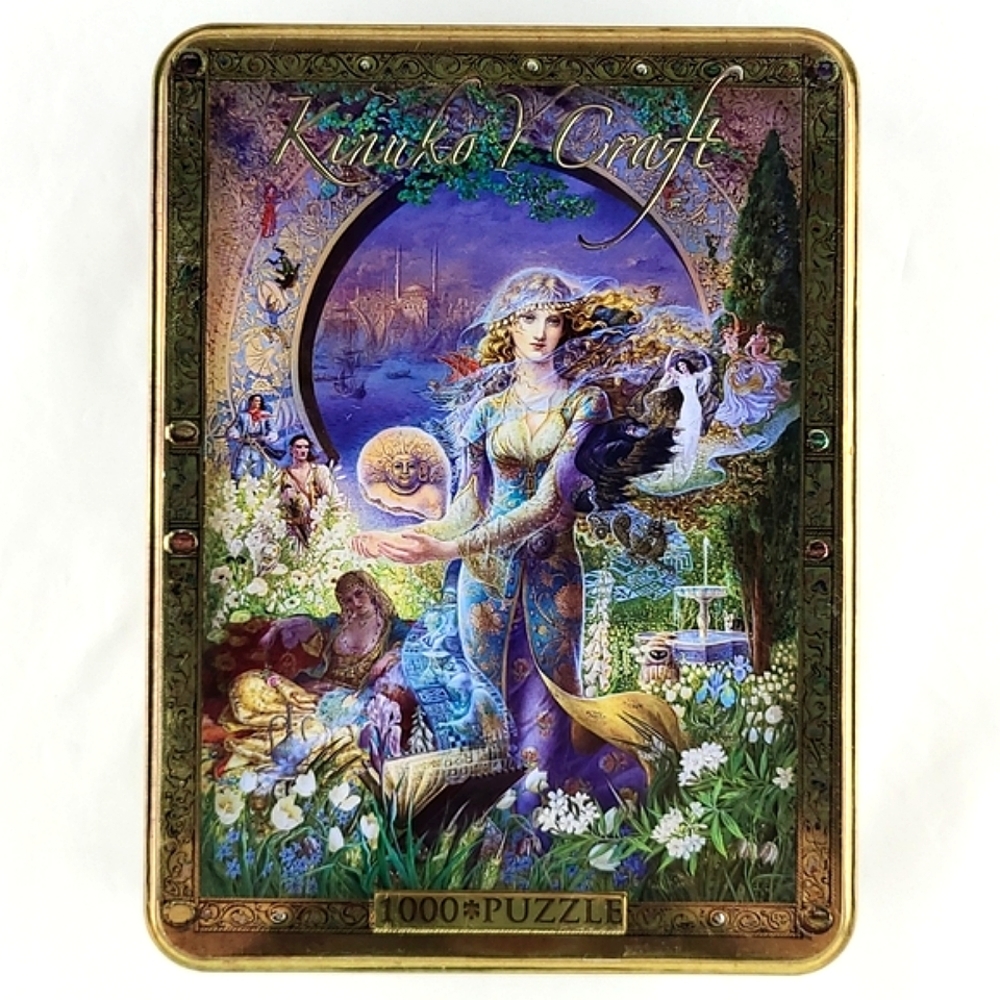 RARE New Sealed Kinuko Y Craft MasterPieces Tin Box Jigsaw Puzzle 1000 Pcs